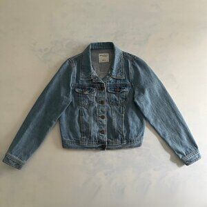 Salvaje Denim Cropped Light Wash Denim Jean Jacket